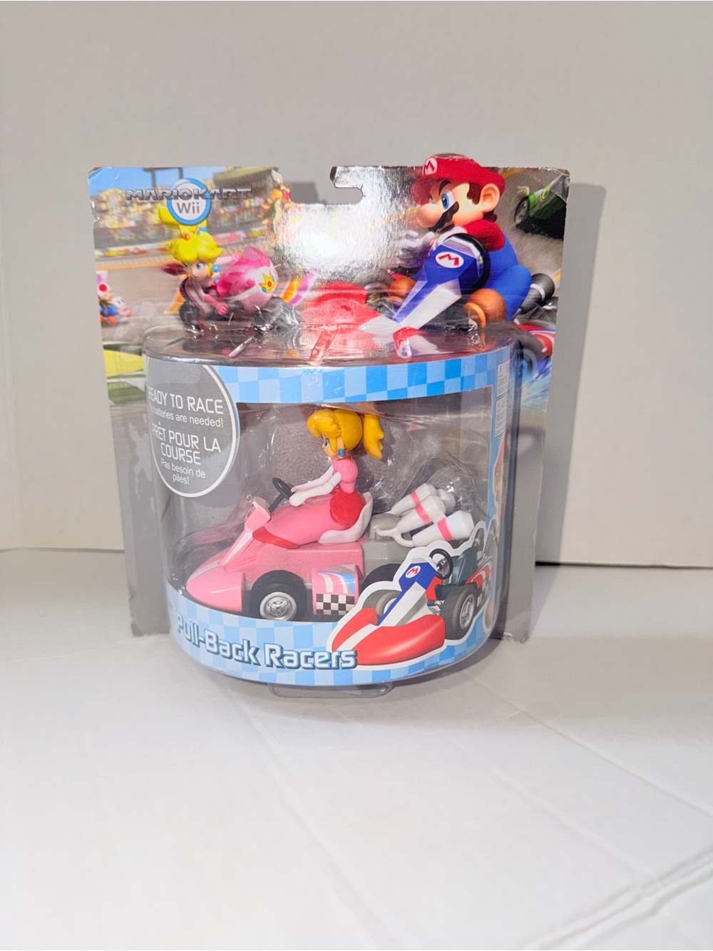 Nintendo Princess Peach Pull-Back Kart Racer - Pink and Yellow